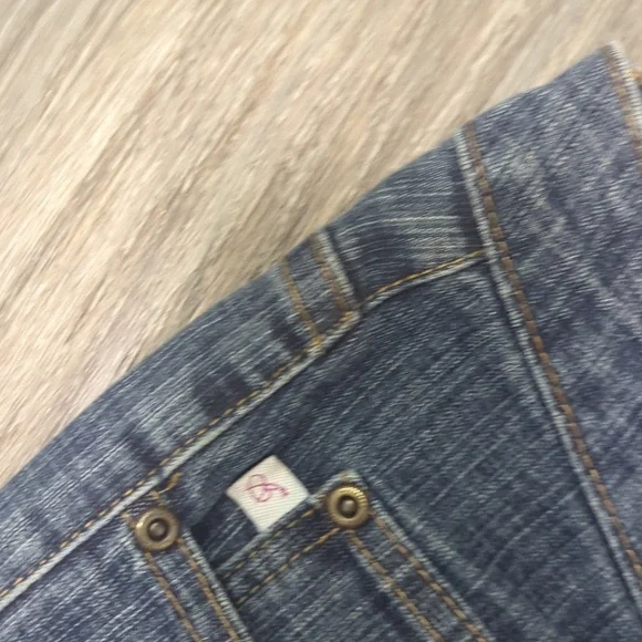 ❤️5/$25 Bobbie Brooks Deep Indigo Flare Jeans - Picture 4 of 7